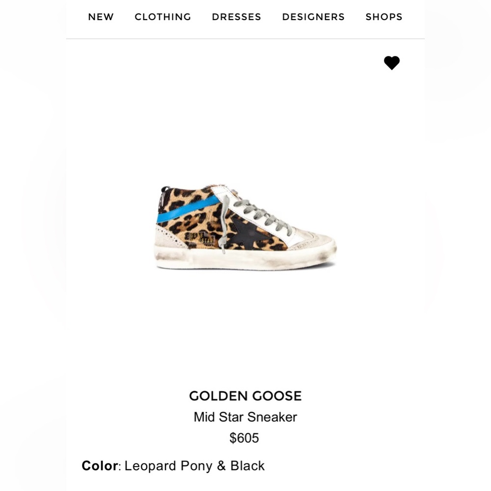 💎Rare💎 Golden Goose MidStar Mid Star Leopard Pony High Top Sneaker EUC! w/ Bag